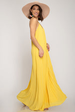 Hello Sunshine Pleated Maxi Dress